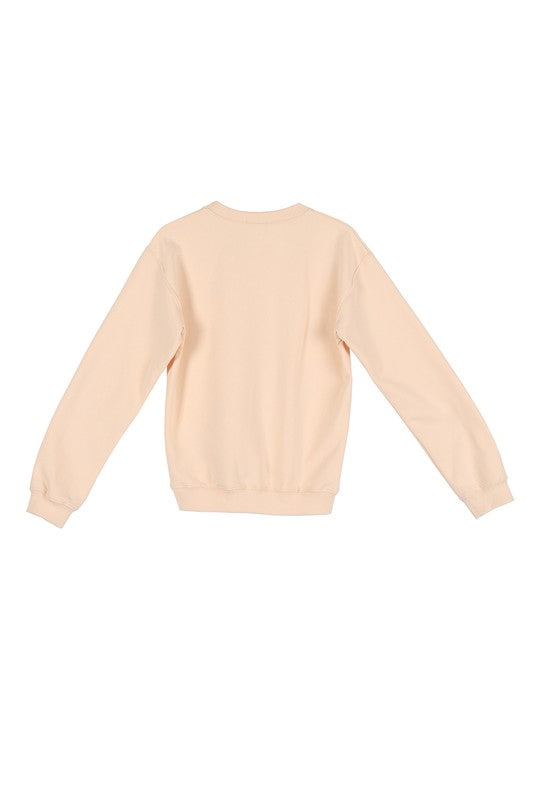 Lilou Cream Sweatshirt With Embo