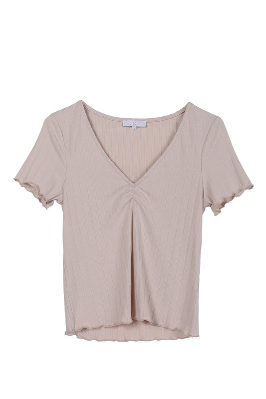 Lilou SS V-Neck Top