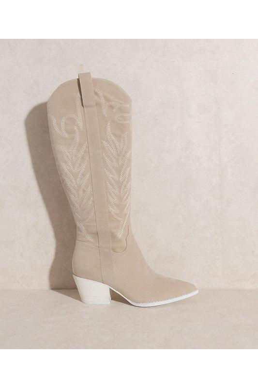 SAMARA-EMBROIDERY WESTERN KNEE HIGH BOOTS - Boots