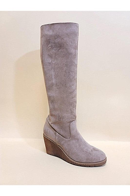 NAVAEH-WEDGES KNEE HIGH BOOTS - Boots