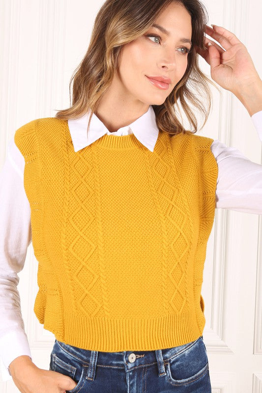 Lilou Ruffle Sweater Vest