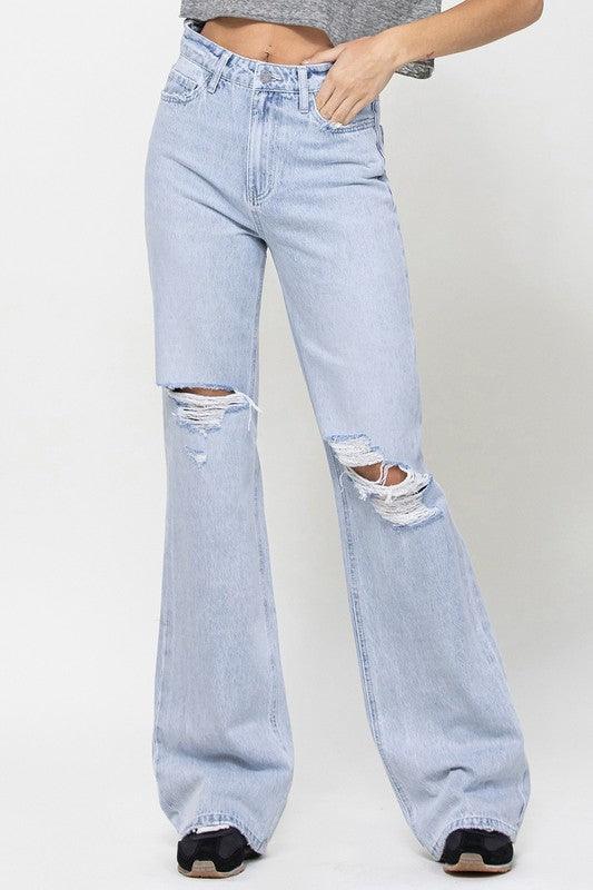 90's Vintage Flare Jeans - Jeans