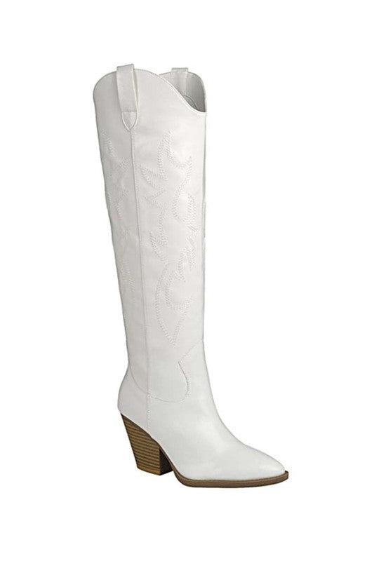 RIVER-17-KNEE HIGH WESTERN BOOT - Boots