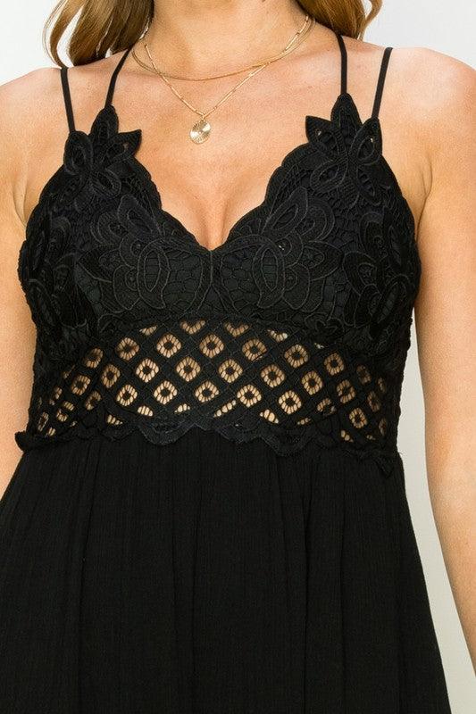 In Love Bustier Lace Maxi Dress - Dresses