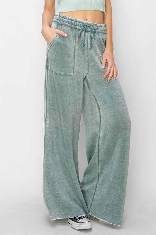 HYFVE High Rise Wide Leg Drawstring Pants