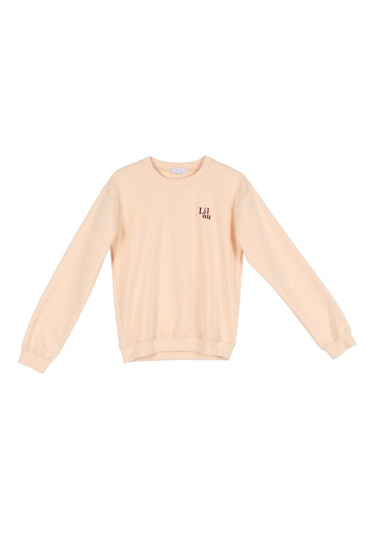 Lilou Cream Sweatshirt With Embo