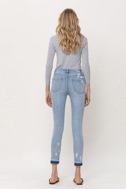 Skinny Mid Rise Crop Skinny - Jeans