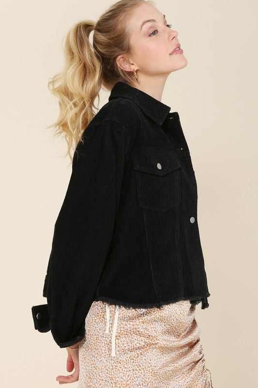 Lilou Frayed Corduroy Jacket