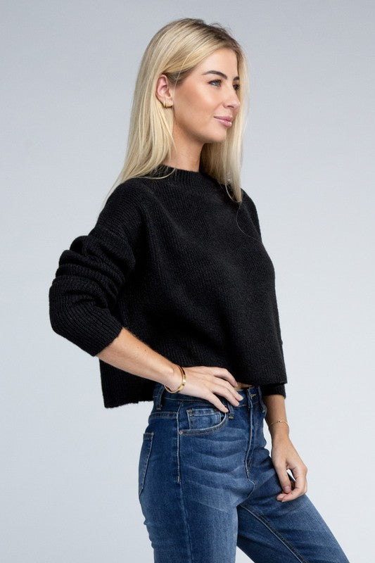 Ambiance Apparel Mock Neck Pullover Sweater