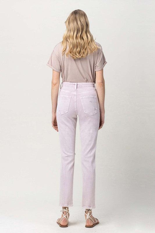 High Rise Stretch Mom Jeans - Jeans