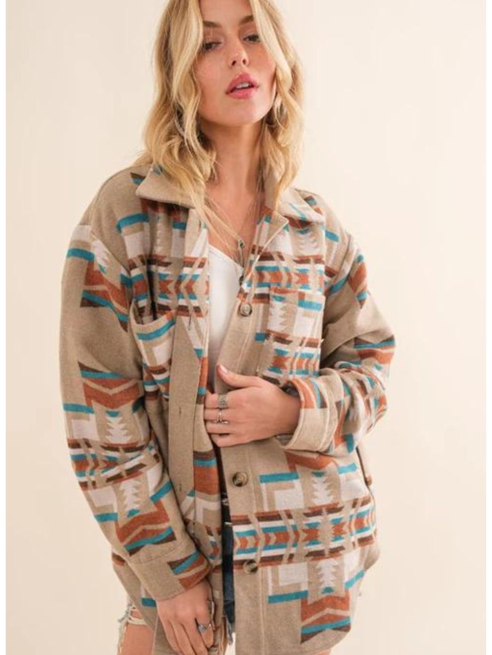 Blue B Exclusive Aztec Shirt Jacket