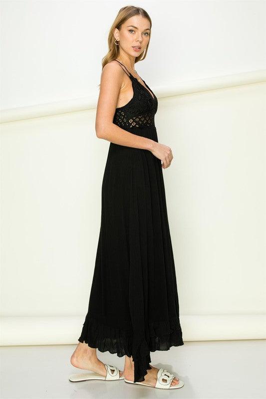 In Love Bustier Lace Maxi Dress - Dresses