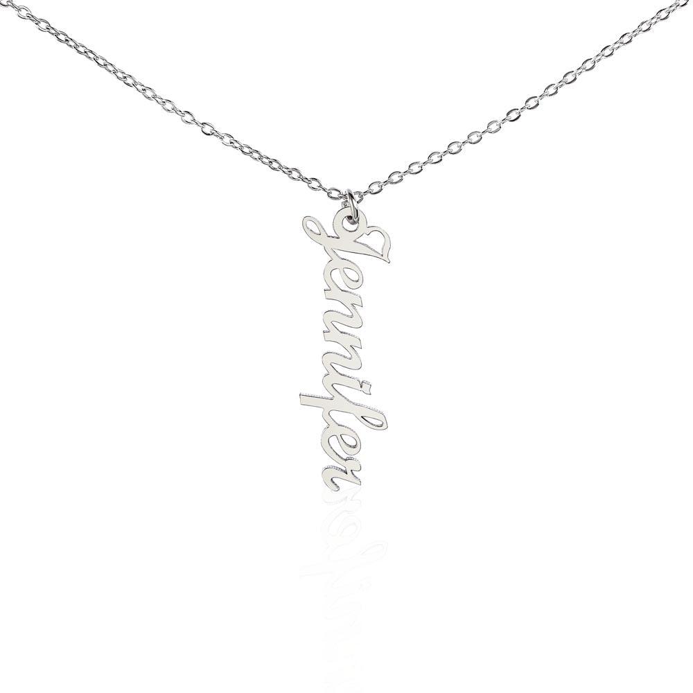 Vertical Custom Name Necklace - Jewelry