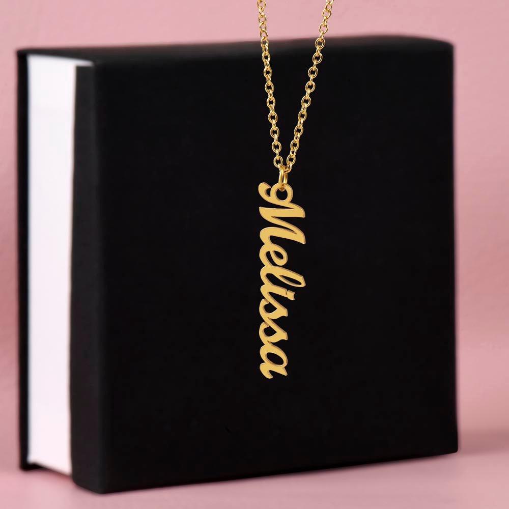 Vertical Custom Name Necklace - Jewelry