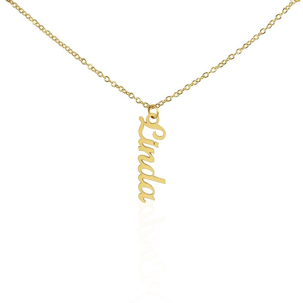 Vertical Custom Name Necklace - Jewelry