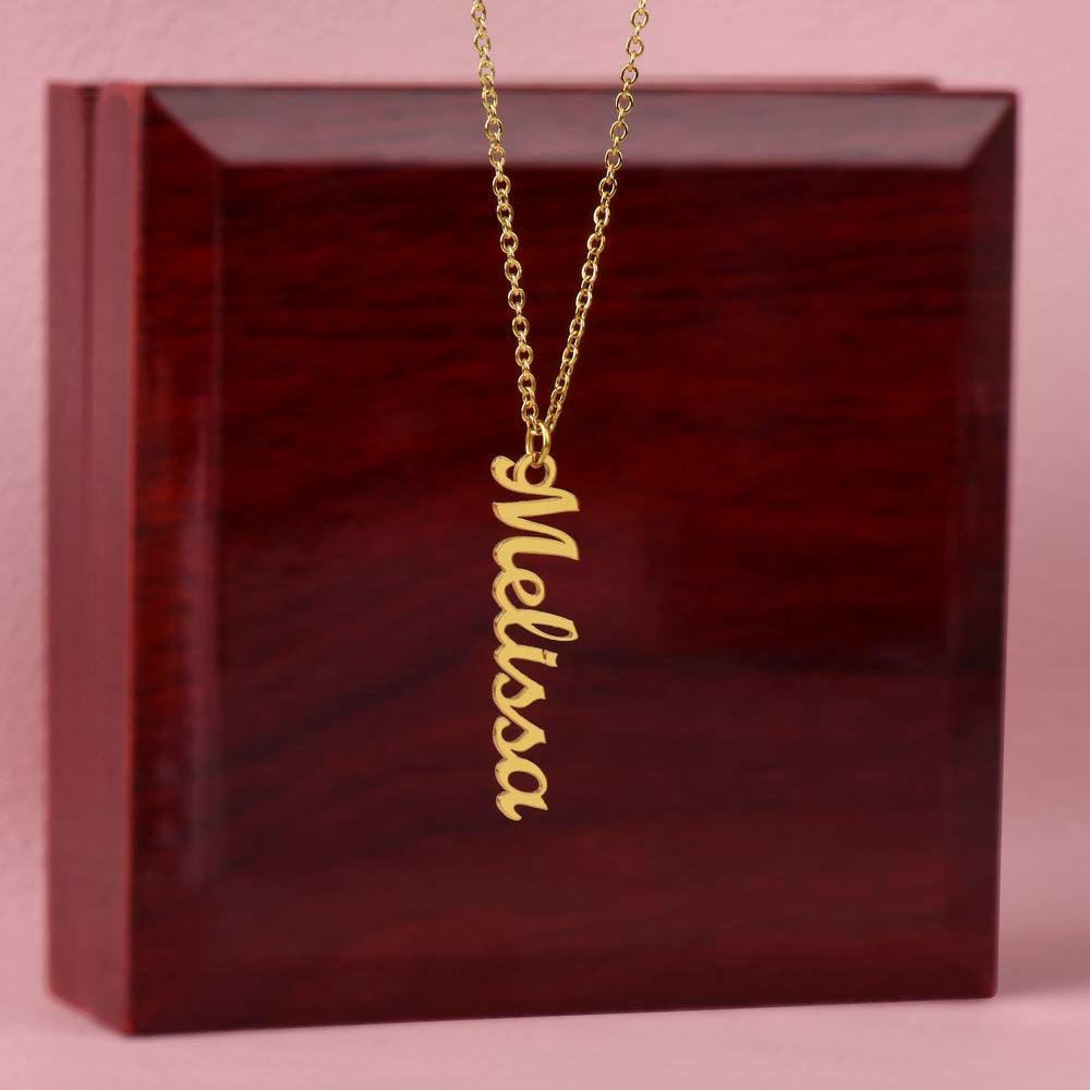 Vertical Custom Name Necklace - Jewelry