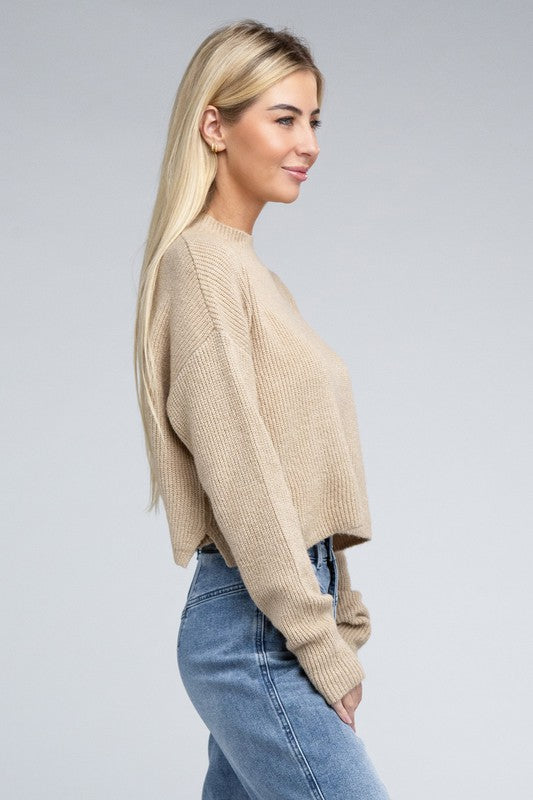 Ambiance Apparel Mock Neck Pullover Sweater