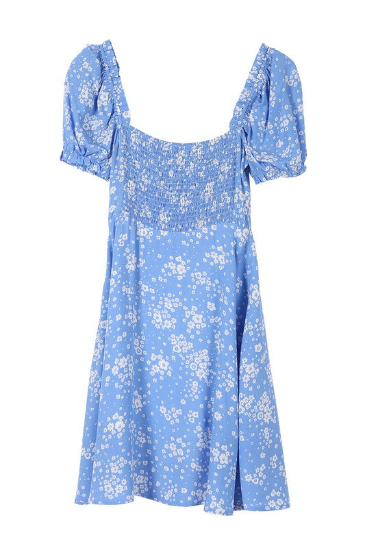 Lilou Floral SS Puff Sleeve Dress