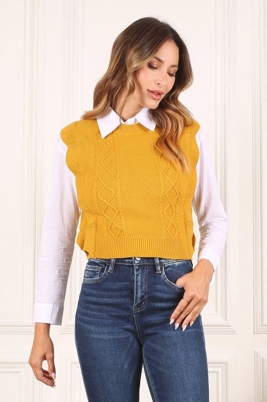 Lilou Ruffle Sweater Vest