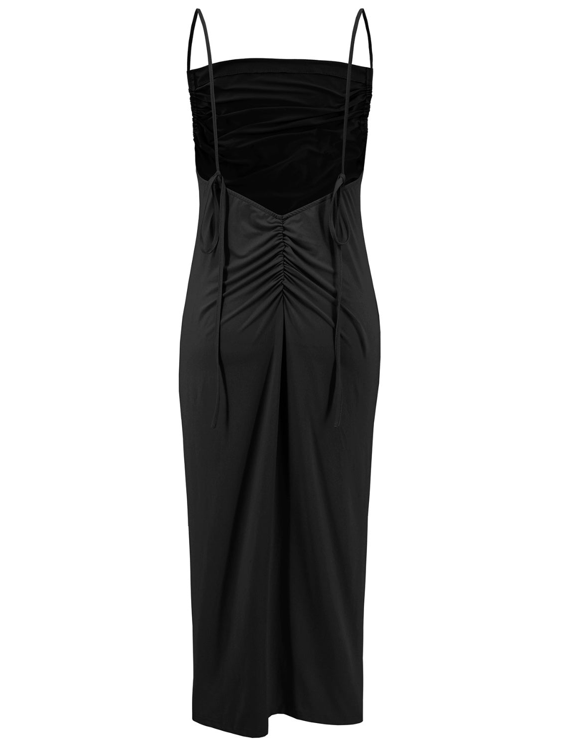 Backless Cowl Neck Sleeveless Maxi Cami Dress