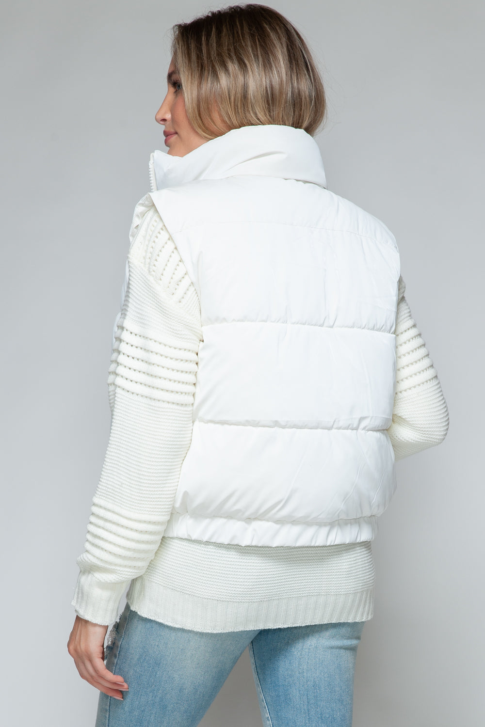 Snobbish Fine Fur Lining Quilted Puffer Vest