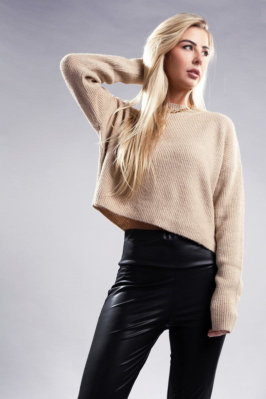 Ambiance Apparel Mock Neck Pullover Sweater