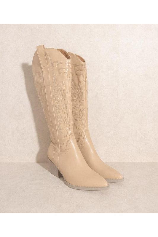 SAMARA-EMBROIDERY WESTERN KNEE HIGH BOOTS - Boots