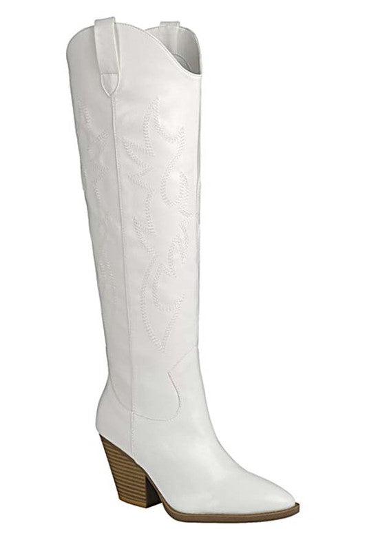 RIVER-17-KNEE HIGH WESTERN BOOT - Boots