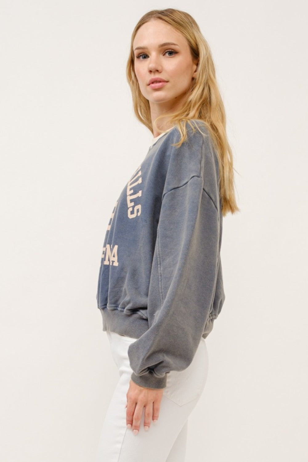 And The Why BEVERLY HILLS 92 CALIFORNIA Crop Sweatshirt