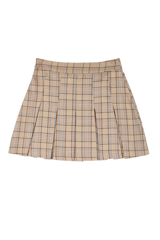 Lilou Plaid Pleated Mini Kkirt