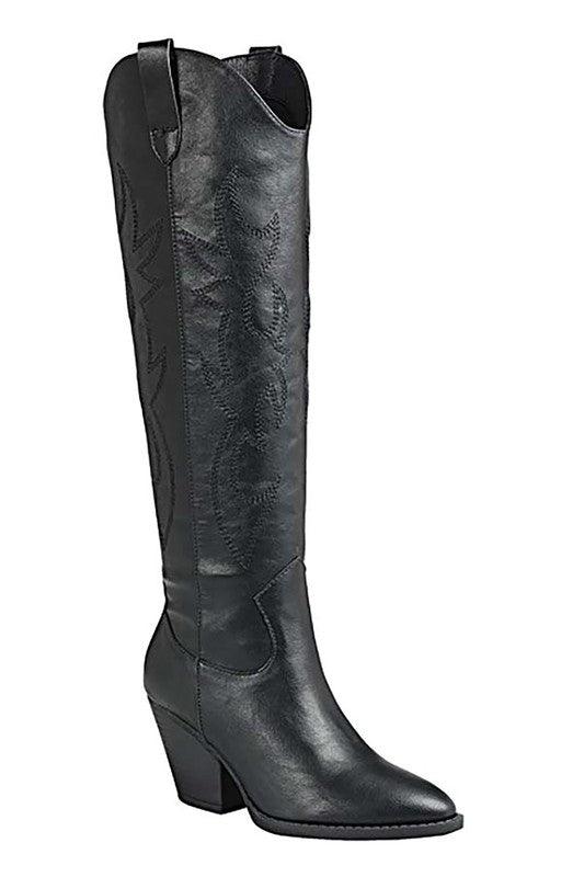 RIVER-17-KNEE HIGH WESTERN BOOT - Boots