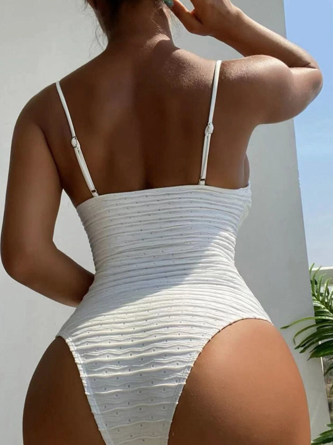 Sweetheart Neck Spaghetti Strap One-Piece Swimsuit