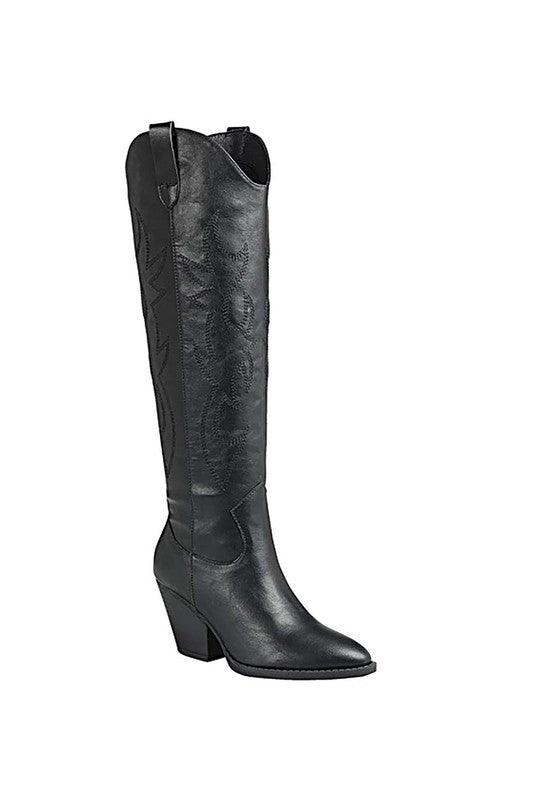 RIVER-17-KNEE HIGH WESTERN BOOT - Boots