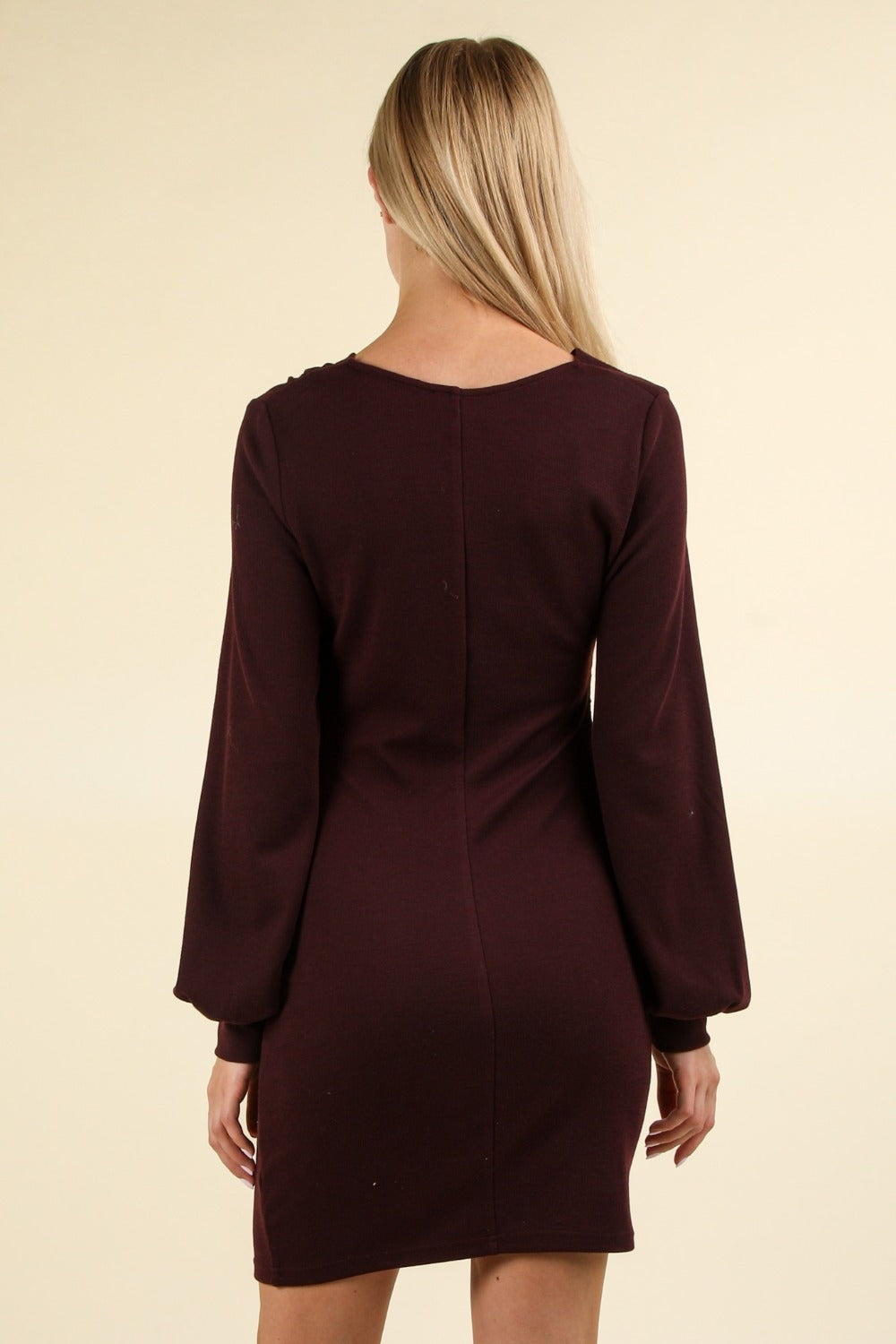 VERY J Ruched Detail Pencil Mini Dress