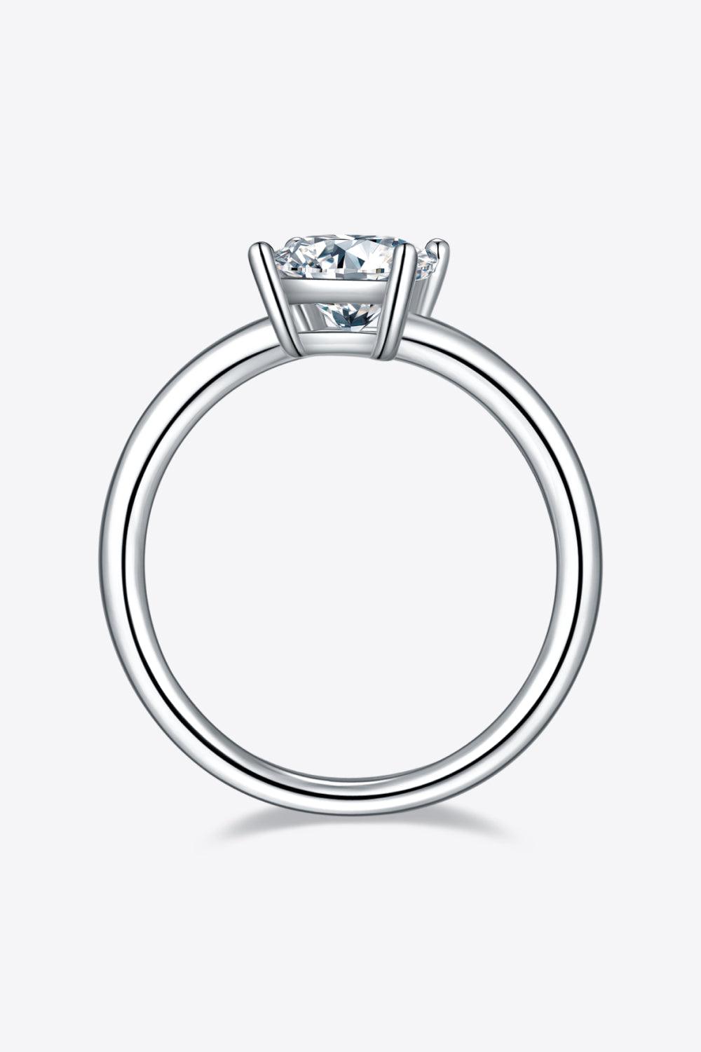 1 Carat Moissanite 925 Sterling Silver Solitaire Ring - Ring