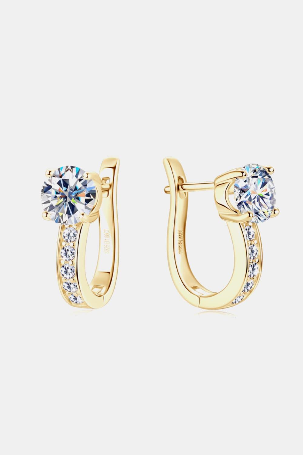 2 Carat Moissanite 925 Sterling Silver Earrings - Earring