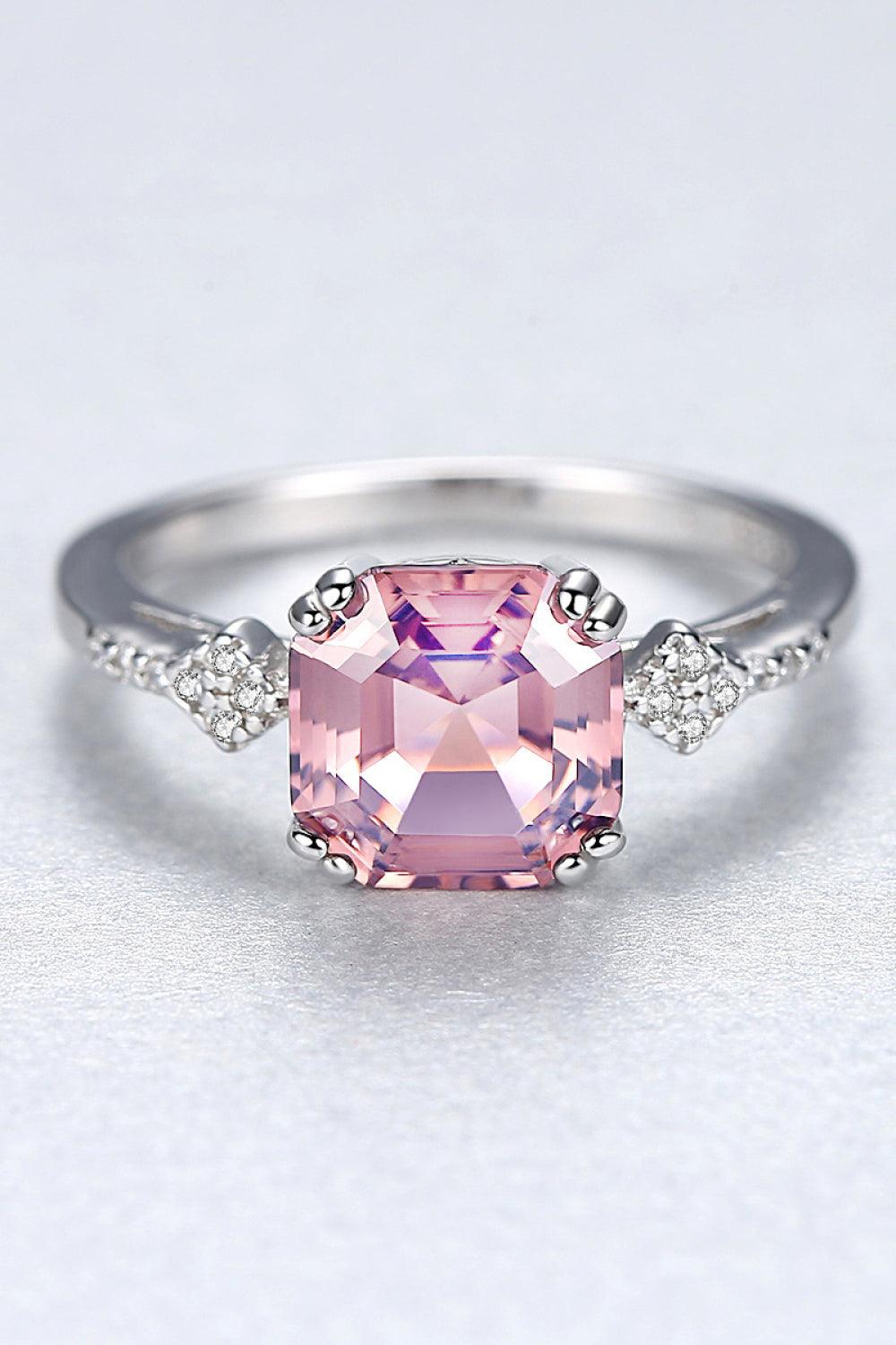 Morganite 925 Sterling Silver Ring - Ring