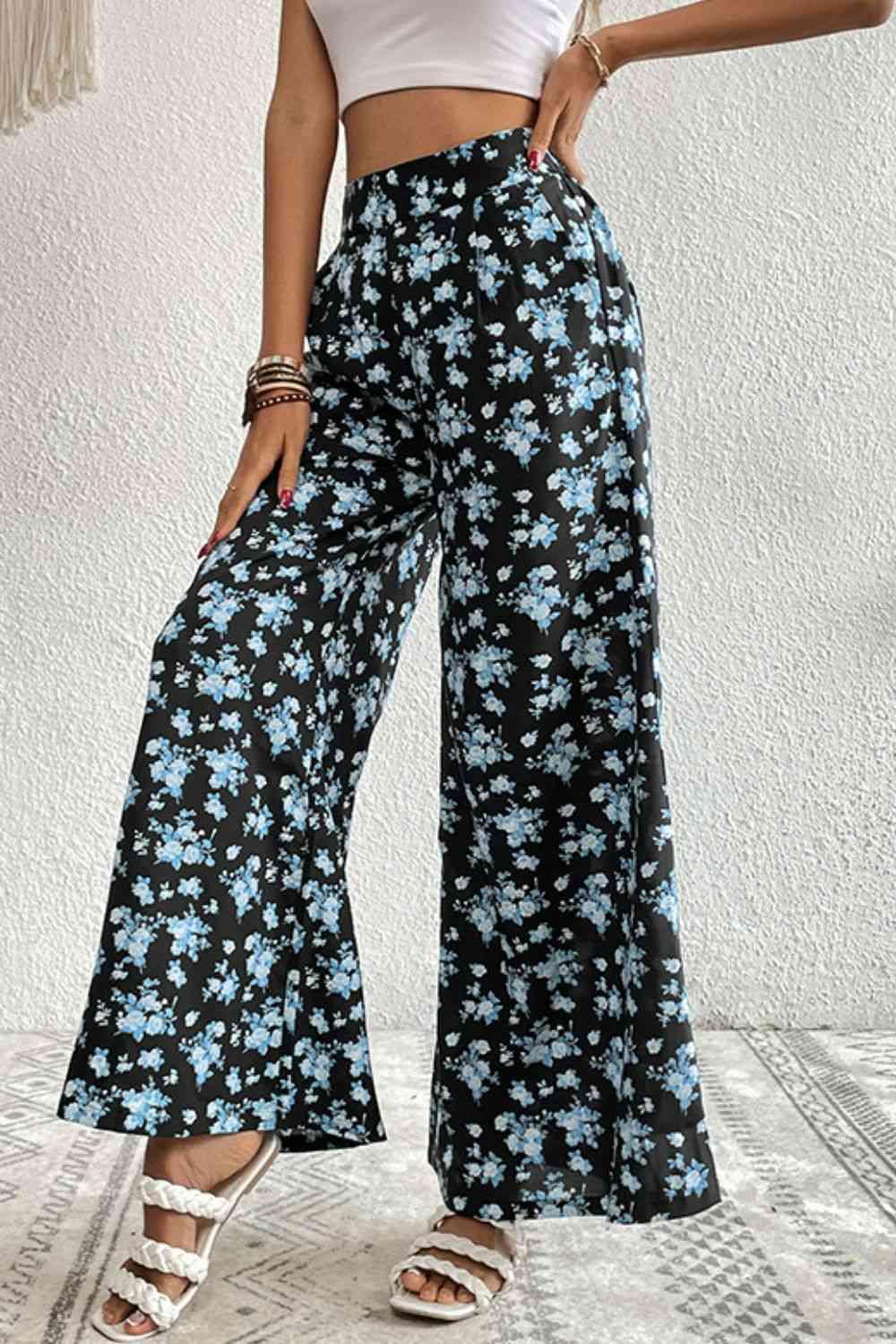 Floral Pocket Culottes - Pant