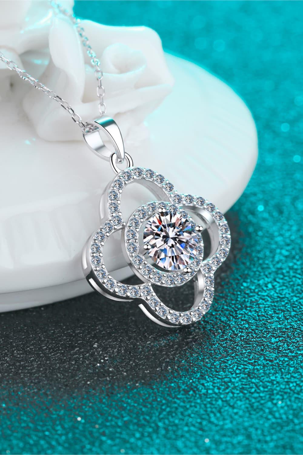 1 Carat Moissanite 925 Sterling Silver Necklace - Necklace