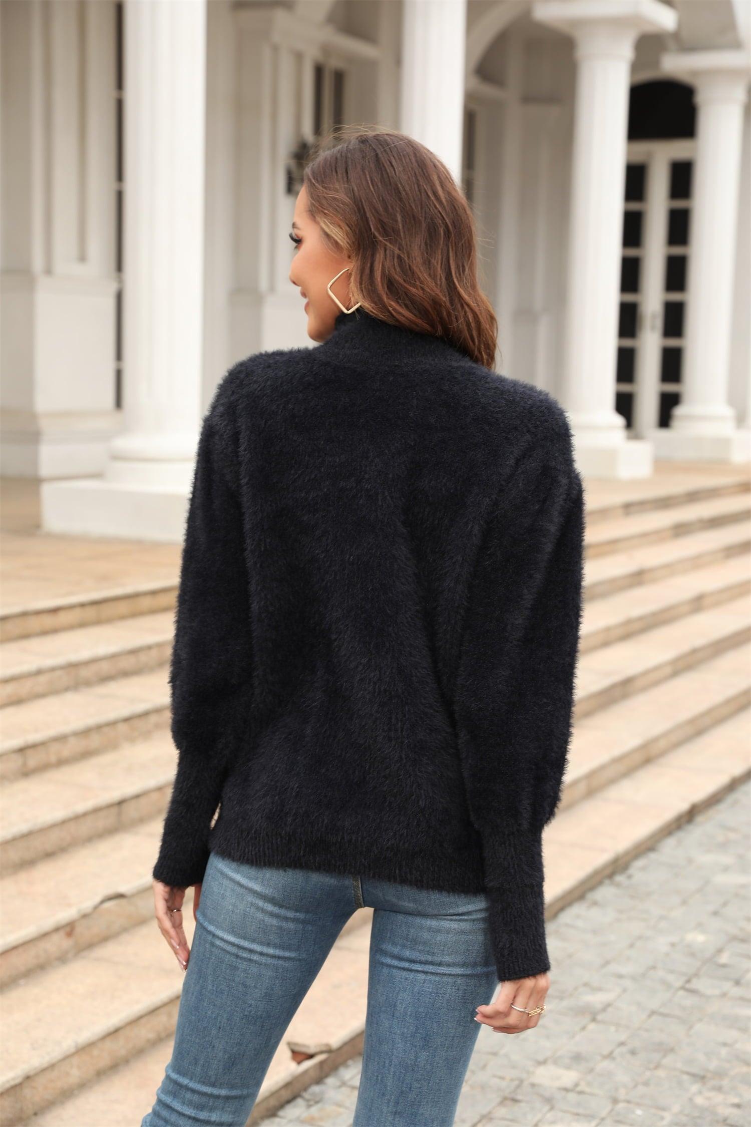 Cozy Turtle Neck Long Sleeve Pullover Sweater - Sweater