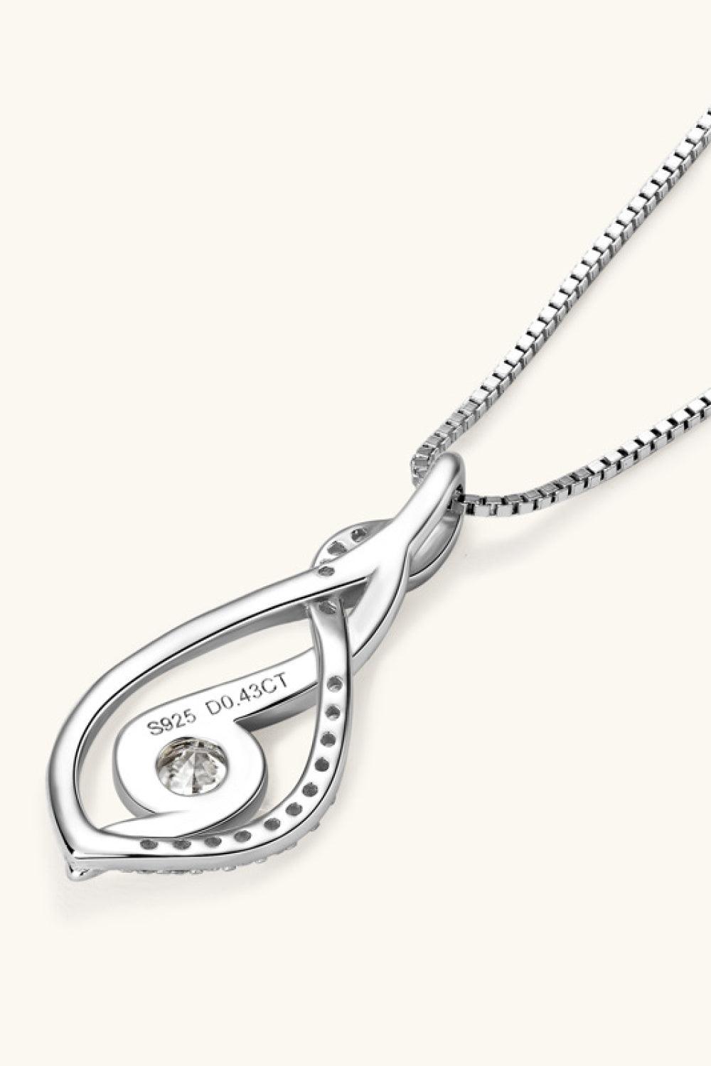 Moissanite 925 Sterling Silver Necklace - Necklace