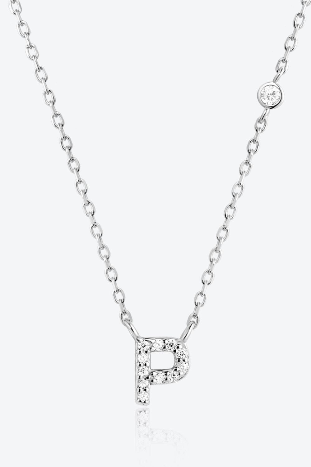 L To P Zircon 925 Sterling Silver Necklace - Necklace