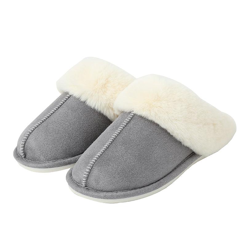 Faux Suede Center Seam Slippers - Slippers