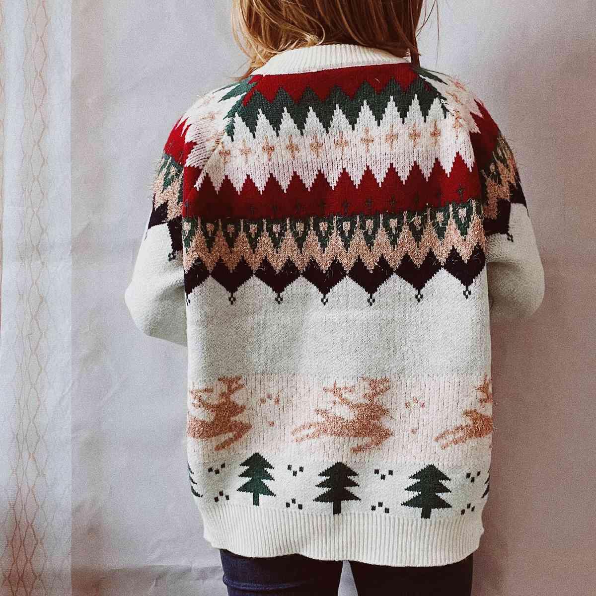 Christmas Reindeer Fair Isle Sweater - Sweater