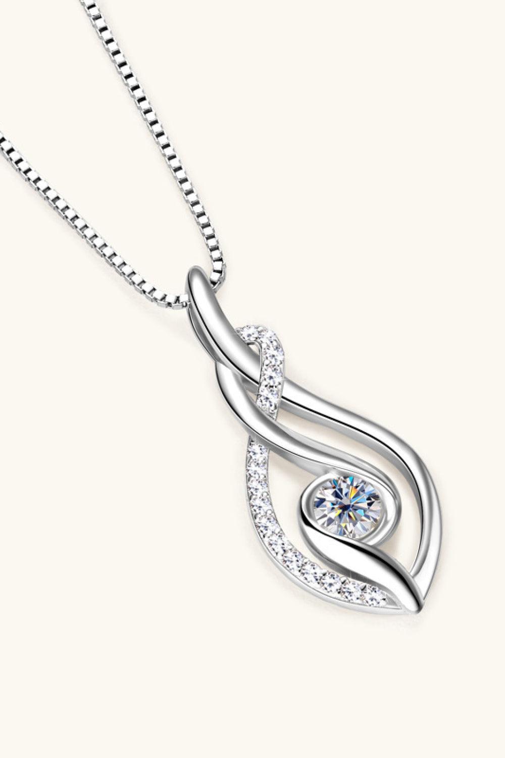 Moissanite 925 Sterling Silver Necklace - Necklace