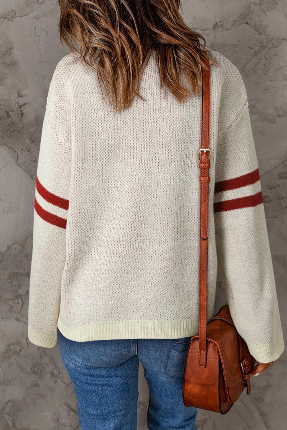 Heart Graphic Openwork Ribbed Sweater - Sweater