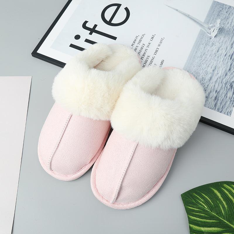 Faux Suede Center Seam Slippers - Slippers