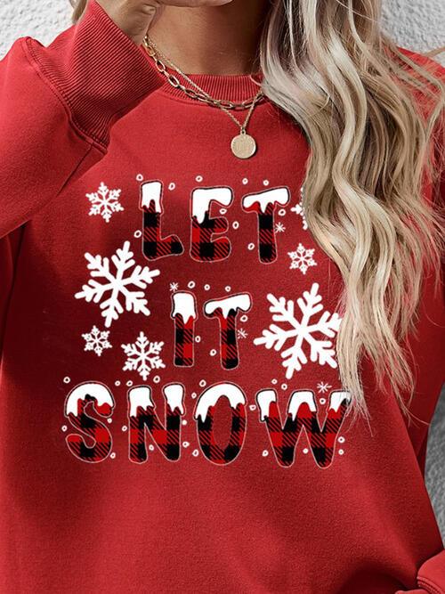 Christmas LET IT SNOW Sweatshirt - Sweatshirt