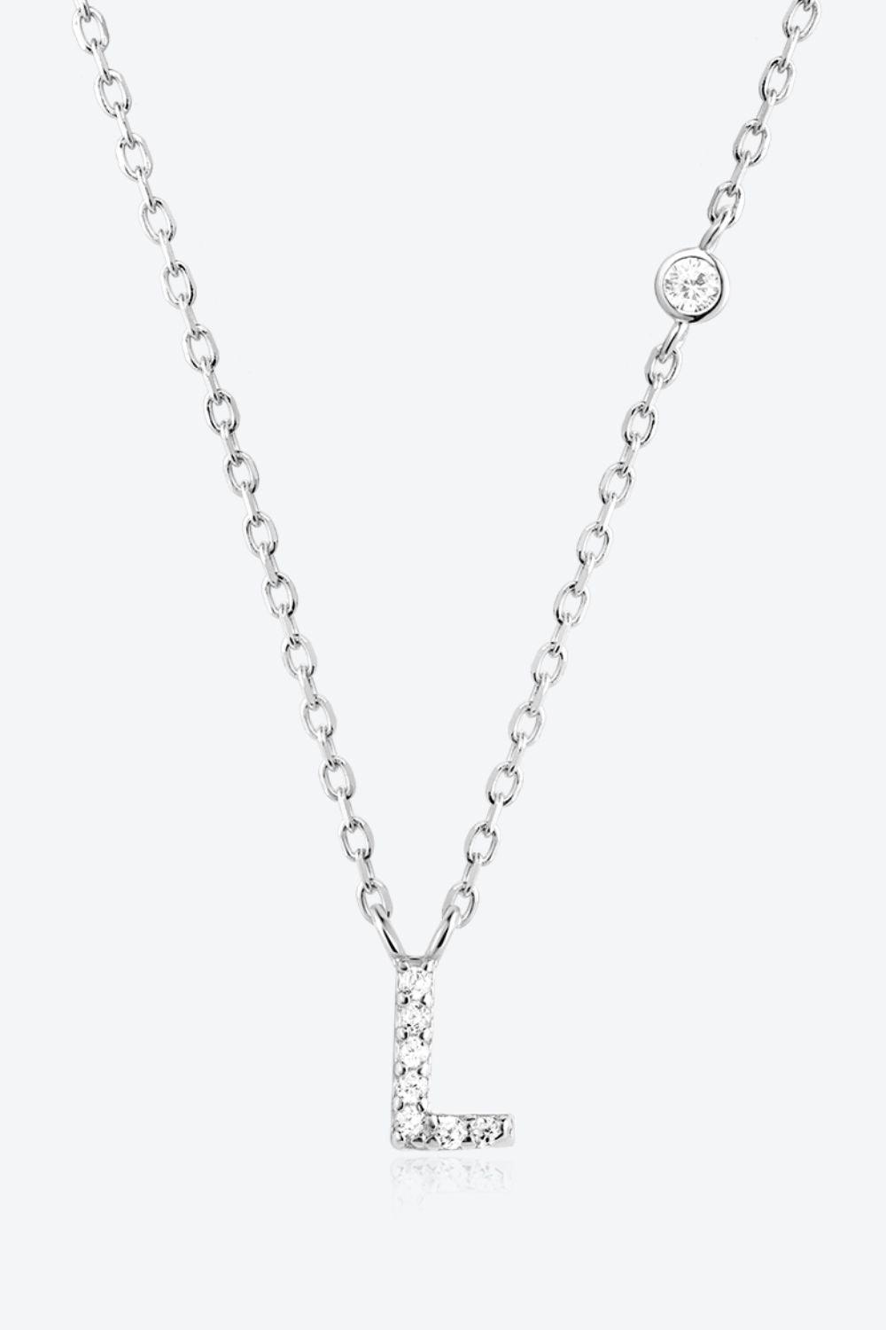 L To P Zircon 925 Sterling Silver Necklace - Necklace