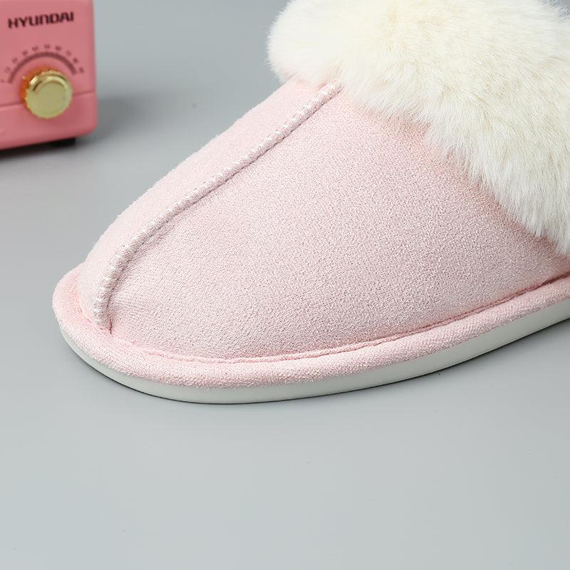 Faux Suede Center Seam Slippers - Slippers